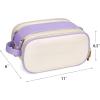 imageMontana West X Wrangler Large Makeup Bag Travel Toiletry Bag Portable Cosmetic Bag Make Up Organizer with Divider and Handle for Women AztecBeigePurple