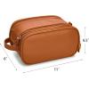 imageMontana West X Wrangler Large Makeup Bag Travel Toiletry Bag Portable Cosmetic Bag Make Up Organizer with Divider and Handle for Women AztecBrown