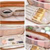 imageMontana West X Wrangler Large Makeup Bag Travel Toiletry Bag Portable Cosmetic Bag Make Up Organizer with Divider and Handle for Women AztecBrown