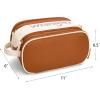 imageMontana West X Wrangler Large Makeup Bag Travel Toiletry Bag Portable Cosmetic Bag Make Up Organizer with Divider and Handle for Women AztecBrownTan