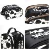 imageMontana West X Wrangler Large Makeup Bag Travel Toiletry Bag Portable Cosmetic Bag Make Up Organizer with Divider and Handle for Women AztecCowBlack