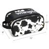 imageMontana West X Wrangler Large Makeup Bag Travel Toiletry Bag Portable Cosmetic Bag Make Up Organizer with Divider and Handle for Women AztecCowBlack