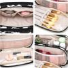 imageMontana West X Wrangler Large Makeup Bag Travel Toiletry Bag Portable Cosmetic Bag Make Up Organizer with Divider and Handle for Women AztecCowBlack
