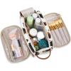 imageMontana West X Wrangler Large Makeup Bag Travel Toiletry Bag Portable Cosmetic Bag Make Up Organizer with Divider and Handle for Women AztecCowBrown