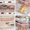 imageMontana West X Wrangler Large Makeup Bag Travel Toiletry Bag Portable Cosmetic Bag Make Up Organizer with Divider and Handle for Women AztecCowBrown