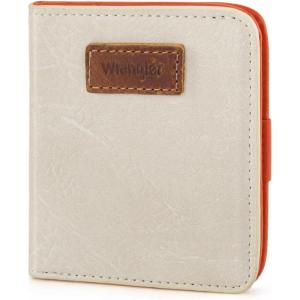 imageMontana West X Wrangler Small Wallet Women Slim Thin Wallets Card Cases Money Organizer Minimalist Pocket Wallet with RFID LiningBeige