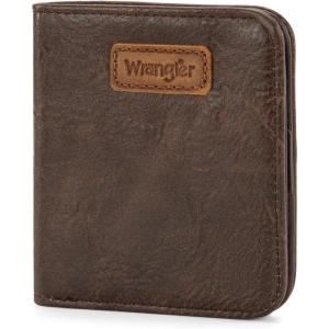 imageMontana West X Wrangler Small Wallet Women Slim Thin Wallets Card Cases Money Organizer Minimalist Pocket Wallet with RFID LiningCoffee