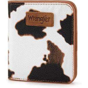 imageMontana West X Wrangler Small Wallet Women Slim Thin Wallets Card Cases Money Organizer Minimalist Pocket Wallet with RFID LiningCow Brown