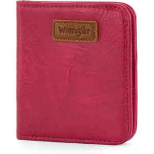 imageMontana West X Wrangler Small Wallet Women Slim Thin Wallets Card Cases Money Organizer Minimalist Pocket Wallet with RFID LiningHot Pink