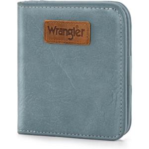 imageMontana West X Wrangler Small Wallet Women Slim Thin Wallets Card Cases Money Organizer Minimalist Pocket Wallet with RFID LiningJean