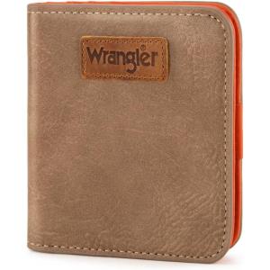 imageMontana West X Wrangler Small Wallet Women Slim Thin Wallets Card Cases Money Organizer Minimalist Pocket Wallet with RFID LiningKhaki