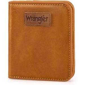 imageMontana West X Wrangler Small Wallet Women Slim Thin Wallets Card Cases Money Organizer Minimalist Pocket Wallet with RFID LiningLight Brown