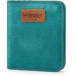 imageMontana West X Wrangler Small Wallet Women Slim Thin Wallets Card Cases Money Organizer Minimalist Pocket Wallet with RFID LiningTurquoise