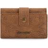 imageMontana West Brown Wallets for Women Embossed Floral Wallet Womens Trifold Small Wallets Woman Card Cash Wallet Ladies Female RFID Wallets with ID WindowBrown
