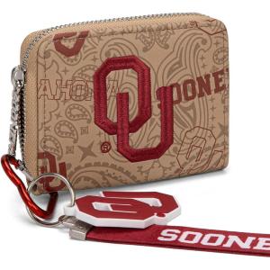 imageMontana West Texas Tech Red Raiders Zip Around Wallet with Wristlet Strap  NCAA College Team Logo Paisley Print Purse for Fans NCTTU012BGOUApricot