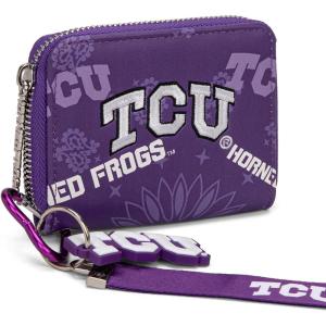 imageMontana West Texas Tech Red Raiders Zip Around Wallet with Wristlet Strap  NCAA College Team Logo Paisley Print Purse for Fans NCTTU012BGTCUPurple