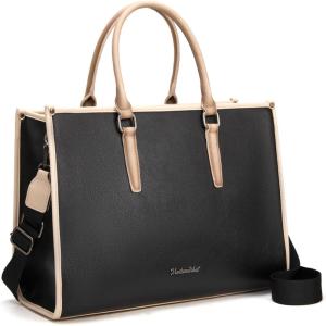 imageMontana West Laptop Tote Bag for Women 156 Inch Computer Bags Business Office Work Briefcase With Adjustable Shoulder StrapBlack
