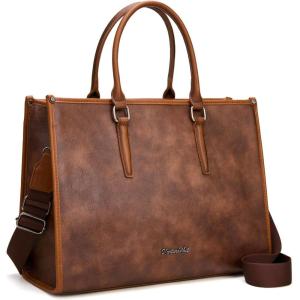 imageMontana West Laptop Tote Bag for Women 156 Inch Computer Bags Business Office Work Briefcase With Adjustable Shoulder StrapCoffee