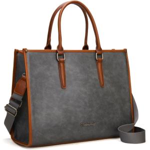 imageMontana West Laptop Tote Bag for Women 156 Inch Computer Bags Business Office Work Briefcase With Adjustable Shoulder StrapGrey