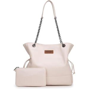 imageMontana West Wrangler Tote Bag for Women 2PCS Purses and Handbags Drawstring Shoulder Bag with Removable PouchBeige