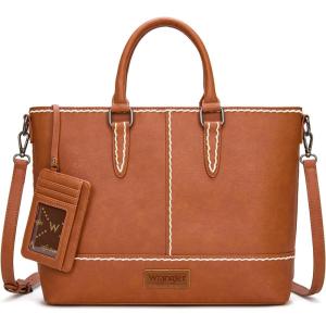 imageWrangler Tote Bag for Women Tophandle Handbags Crossbody Bag with Credit Card HolderBrown