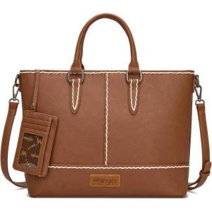imageWrangler Tote Bag for Women Tophandle Handbags Crossbody Bag with Credit Card HolderRusset Coffee