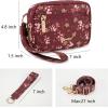 image:imageMontana West Wristlet Wallets for Women Nylon RFID Small Crossbody Phone Purse with Builtin Card Slots for GiftBurgundy