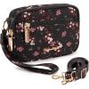 image:imageMontana West Wristlet Wallets for Women Nylon RFID Small Crossbody Phone Purse with Builtin Card Slots for GiftBlack