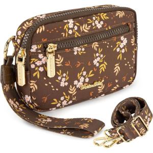 image:imageMontana West Wristlet Wallets for Women Nylon RFID Small Crossbody Phone Purse with Builtin Card Slots for GiftCoffee