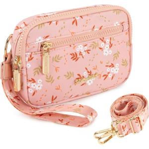 image:imageMontana West Wristlet Wallets for Women Nylon RFID Small Crossbody Phone Purse with Builtin Card Slots for GiftPink