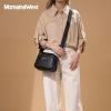 image:imageMontana West Small Crossbody Bags for Women Cow Print Purse Triple Zip Shoulder Handbags with Wide StrapBlack