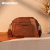 image:imageMontana West Small Crossbody Bags for Women Cow Print Purse Triple Zip Shoulder Handbags with Wide StrapBrown