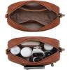 image:imageMontana West Small Crossbody Bags for Women Cow Print Purse Triple Zip Shoulder Handbags with Wide StrapBrown