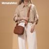 image:imageMontana West Small Crossbody Bags for Women Cow Print Purse Triple Zip Shoulder Handbags with Wide StrapBrown