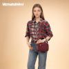image:imageMontana West Small Crossbody Bags for Women Cow Print Purse Triple Zip Shoulder Handbags with Wide StrapBurgundy