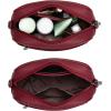 image:imageMontana West Small Crossbody Bags for Women Cow Print Purse Triple Zip Shoulder Handbags with Wide StrapBurgundy