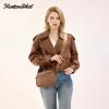 image:imageMontana West Small Crossbody Bags for Women Cow Print Purse Triple Zip Shoulder Handbags with Wide StrapCamel