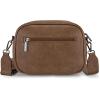 image:imageMontana West Small Crossbody Bags for Women Cow Print Purse Triple Zip Shoulder Handbags with Wide StrapCamel