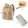 image:imageMontana West Wrangler Aztec Diaper Bag Backpack Western Backpacks for Moms Baby Essentials Bag with TwistLock Closure Insulated Pockets Portable Changing Pad Stroller Straps Pacifier CaseKhaki