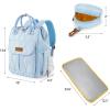 image:imageMontana West Wrangler Aztec Diaper Bag Backpack Western Backpacks for Moms Baby Essentials Bag with TwistLock Closure Insulated Pockets Portable Changing Pad Stroller Straps Pacifier CaseBlue