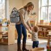 image:imageMontana West Wrangler Aztec Diaper Bag Backpack Western Backpacks for Moms Baby Essentials Bag with TwistLock Closure Insulated Pockets Portable Changing Pad Stroller Straps Pacifier CaseGrey
