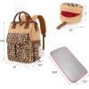 image:imageMontana West Wrangler Aztec Diaper Bag Backpack Western Backpacks for Moms Baby Essentials Bag with TwistLock Closure Insulated Pockets Portable Changing Pad Stroller Straps Pacifier CaseLeopard Print