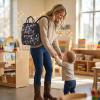 image:imageMontana West Wrangler Aztec Diaper Bag Backpack Western Backpacks for Moms Baby Essentials Bag with TwistLock Closure Insulated Pockets Portable Changing Pad Stroller Straps Pacifier CaseBlack Cacti