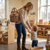 image:imageMontana West Wrangler Aztec Diaper Bag Backpack Western Backpacks for Moms Baby Essentials Bag with TwistLock Closure Insulated Pockets Portable Changing Pad Stroller Straps Pacifier CaseLeopard Print