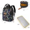 image:imageMontana West Wrangler Aztec Diaper Bag Backpack Western Backpacks for Moms Baby Essentials Bag with TwistLock Closure Insulated Pockets Portable Changing Pad Stroller Straps Pacifier CaseBlack Cacti