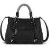 image:imageMontana West Wrangler Tote Bags for Women Medium Satchel Purse with Designer Braided Rope Top HandleBlack