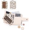 image:imageMontana West X Wrangler Small Wallets for Women Bifold RFID Blocking Wallets Compact Leopard Print Wallet with Removable ID WindowABeige