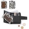 image:imageMontana West X Wrangler Small Wallets for Women Bifold RFID Blocking Wallets Compact Leopard Print Wallet with Removable ID WindowABlack
