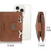 image:imageMontana West X Wrangler Small Wallets for Women Bifold RFID Blocking Wallets Compact Leopard Print Wallet with Removable ID WindowABrown