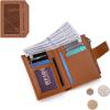 image:imageMontana West X Wrangler Small Wallets for Women Bifold RFID Blocking Wallets Compact Leopard Print Wallet with Removable ID WindowBrown